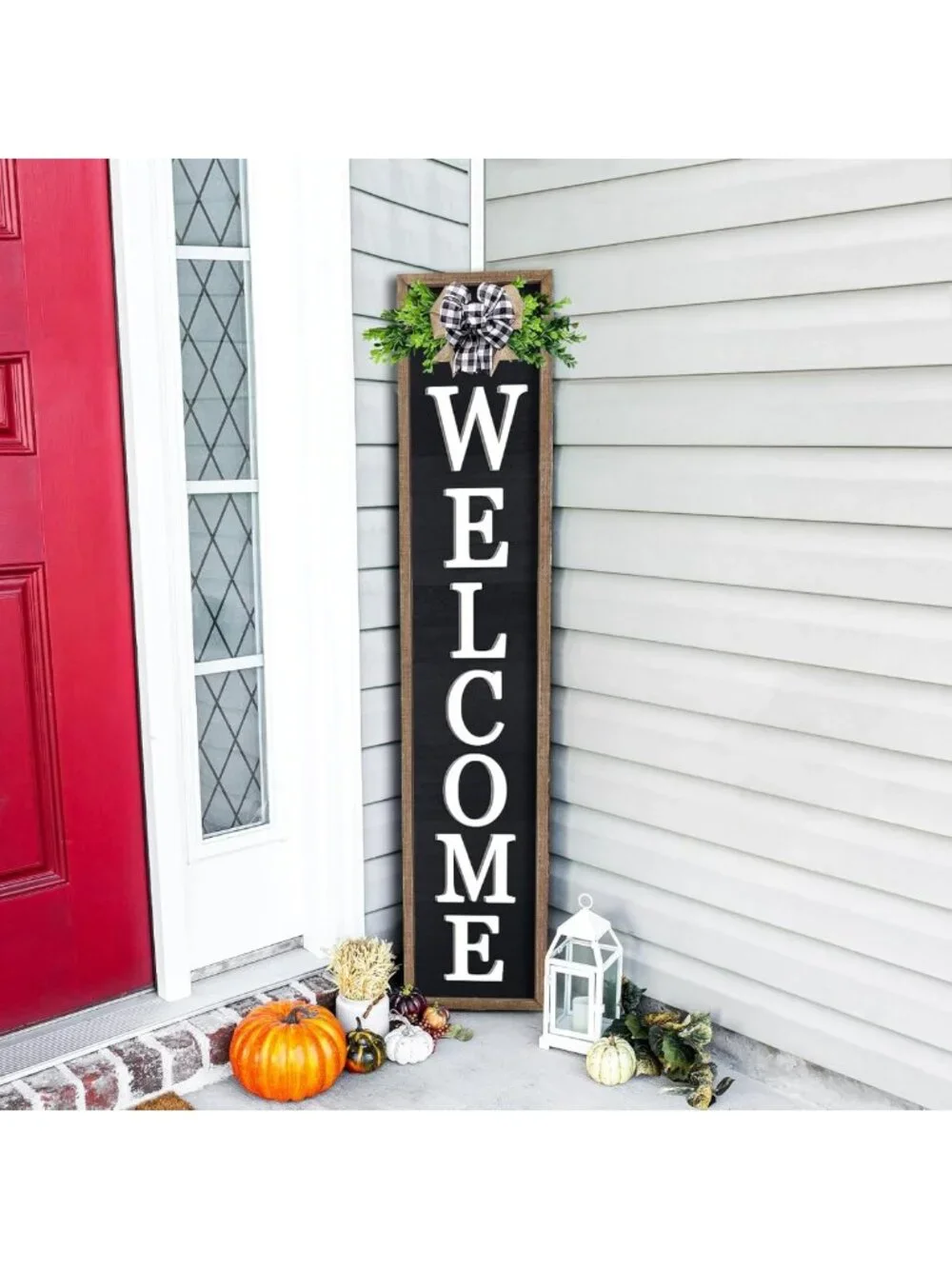 Charming Outdoor Welcome Sign for Front Porch - 45”x9” Rustic Wood Decor